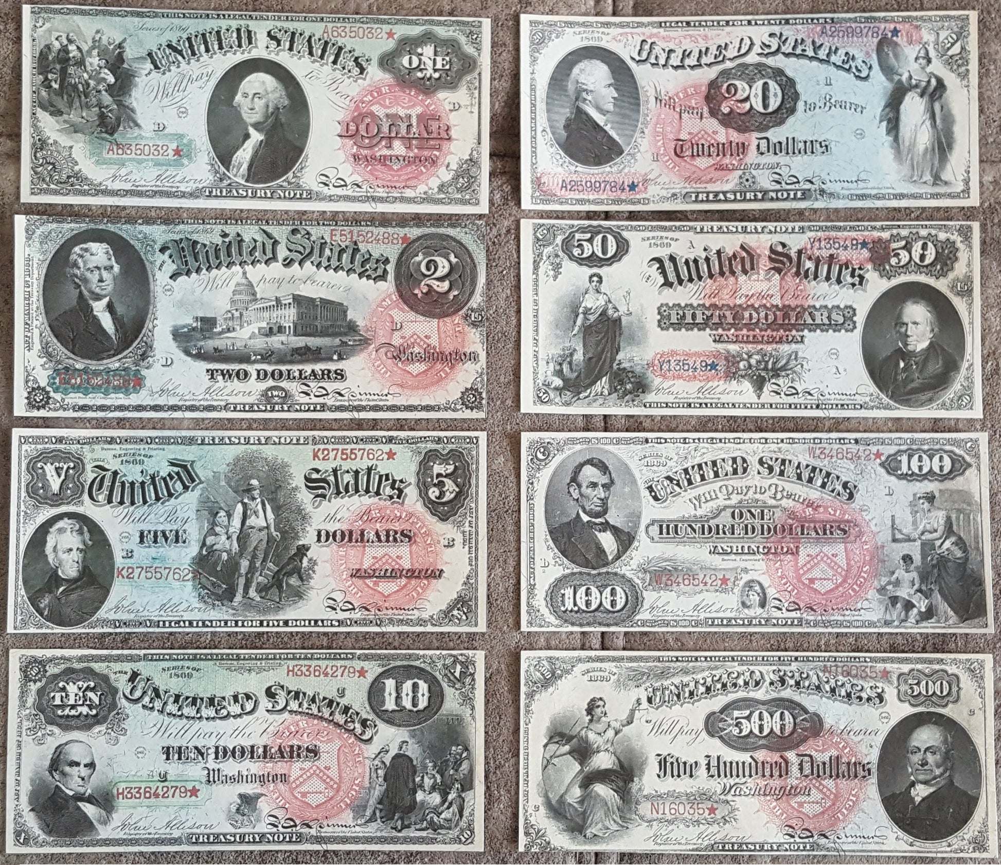 us-1869-rainbow-series-banknotes