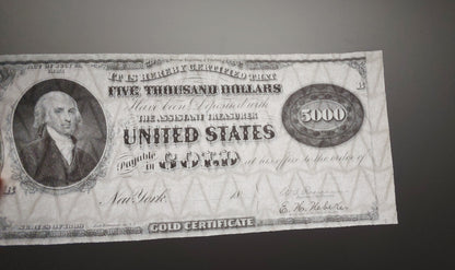 Reprint on paper with W/M United States Gold Certificate 1888-1900 y. FREE SHIPP