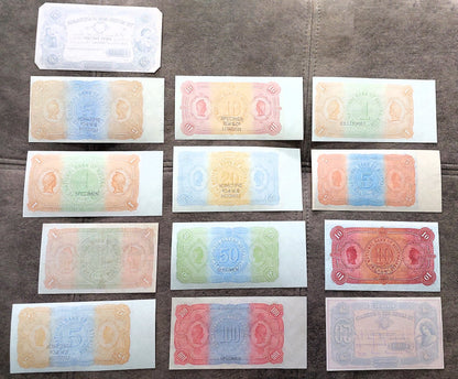 Rare Australia 1876-1910 historical banknote collection set B - reverse side view
