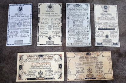 Reprint on paper with W/M Austria Banknotes 1806 year. FREE SHIPPING !!!