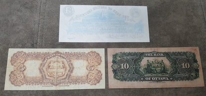 Bank of British Columbia 1-20 Dollar 1863-1894 Treasury Specimen Notes Reverse