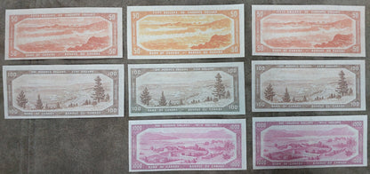 Bank of Canada 100 and 1000 Dollar 1954 Devil's Face Currency Back Side