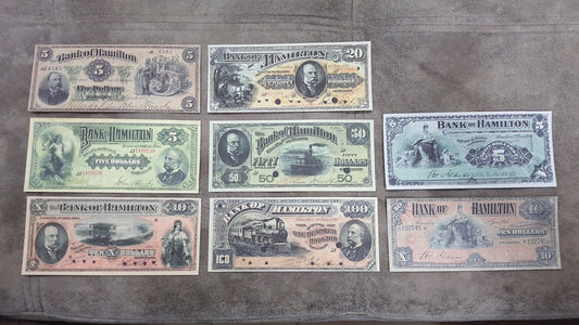 Canada 1887-1904 Bank of Hamilton banknote archival facsimile.
