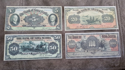 Canada Bank of Nova Scotia 5 Dollar 1924 1929 and 10 Dollar 1924 1929 Notes