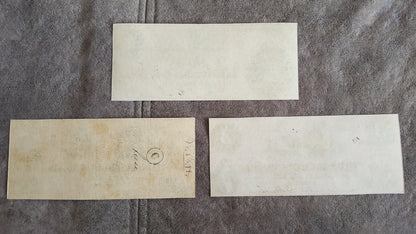 Colonial Bank of Canada 1, 2, 3 and 4 Dollar 1859 Numismatic Notes Back Side