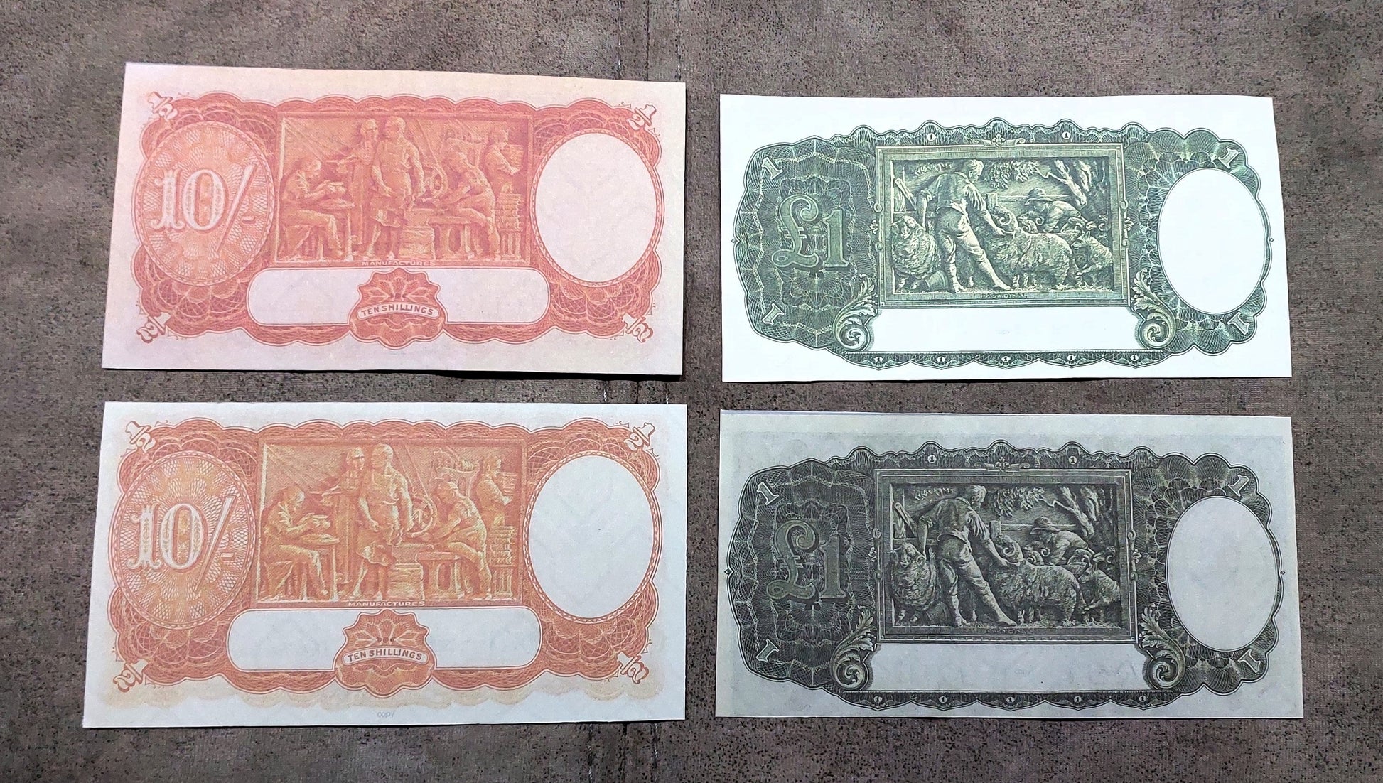 Commonwealth of Australia 10 Shillings and 1 Pound 1938-1942 Notes Reverse