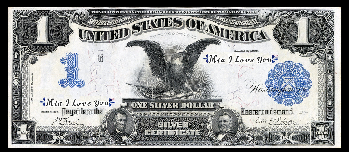 Custom Serial Number Banknote - 1 dollar 1899 Unique Birthday & Anniversary Gift