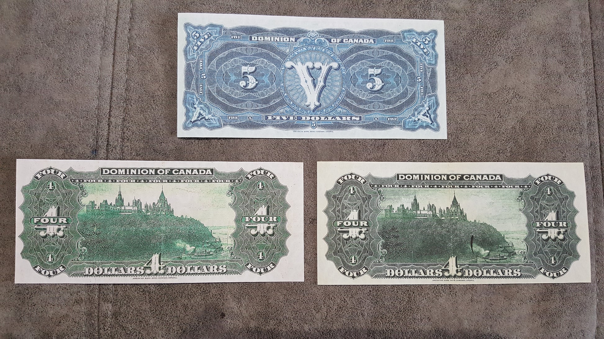 Dominion of Canada 4 Dollar 1902 Historical Banknotes Reverse Side