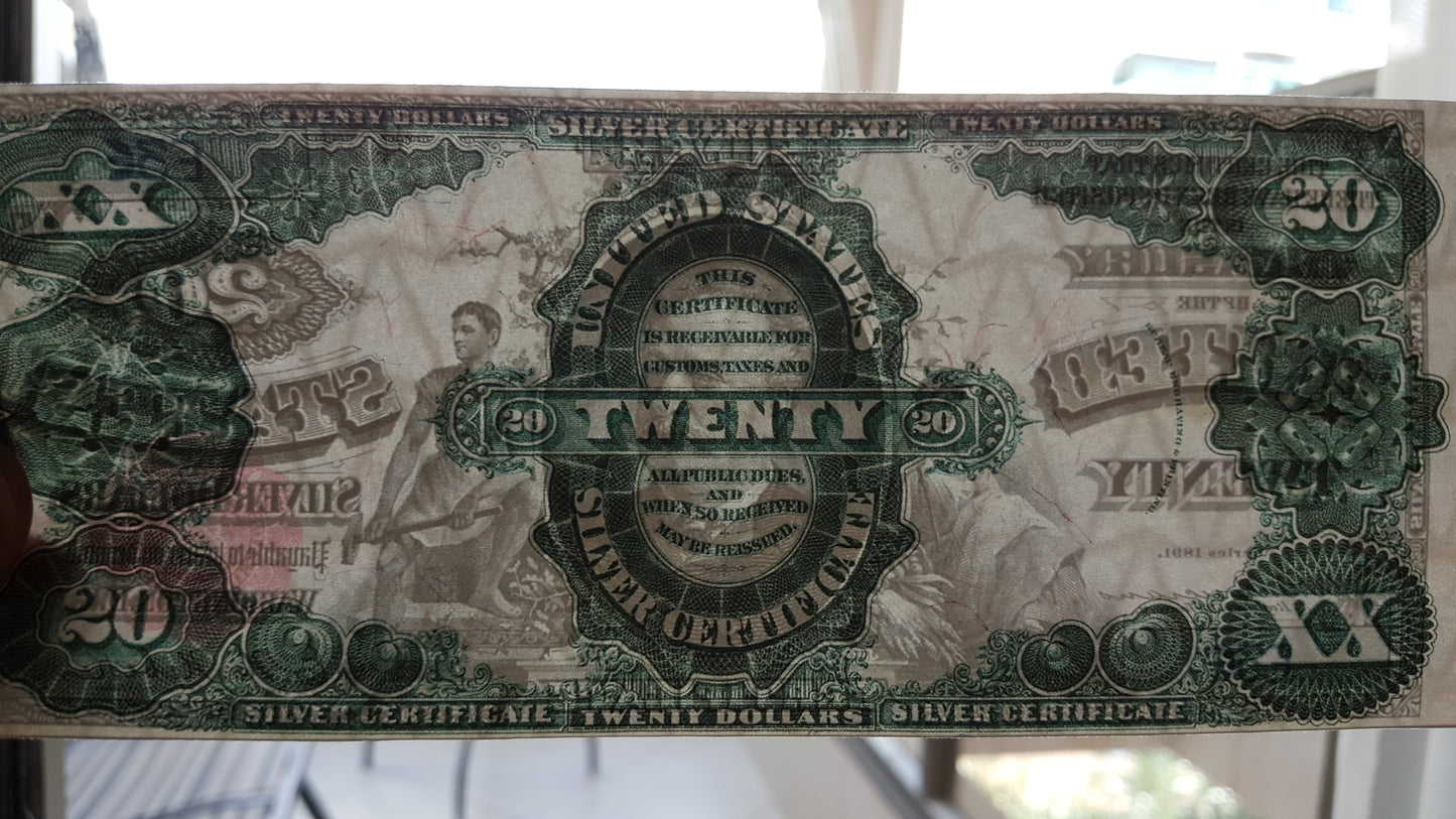 Reprint on paper with W/M United States 1891 year Silver Dollar FREE SHIPPING!!!