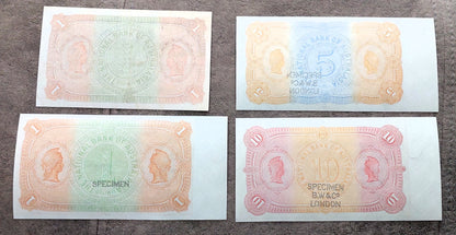 The National Bank of Australasia 50 Pound Perth & 5 Pound Specimen reverse side
