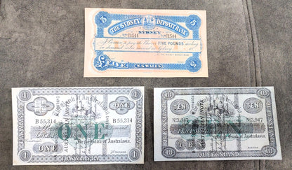 The Sydney Deposit Bank 5 Pound 1890 Specimen banknote front