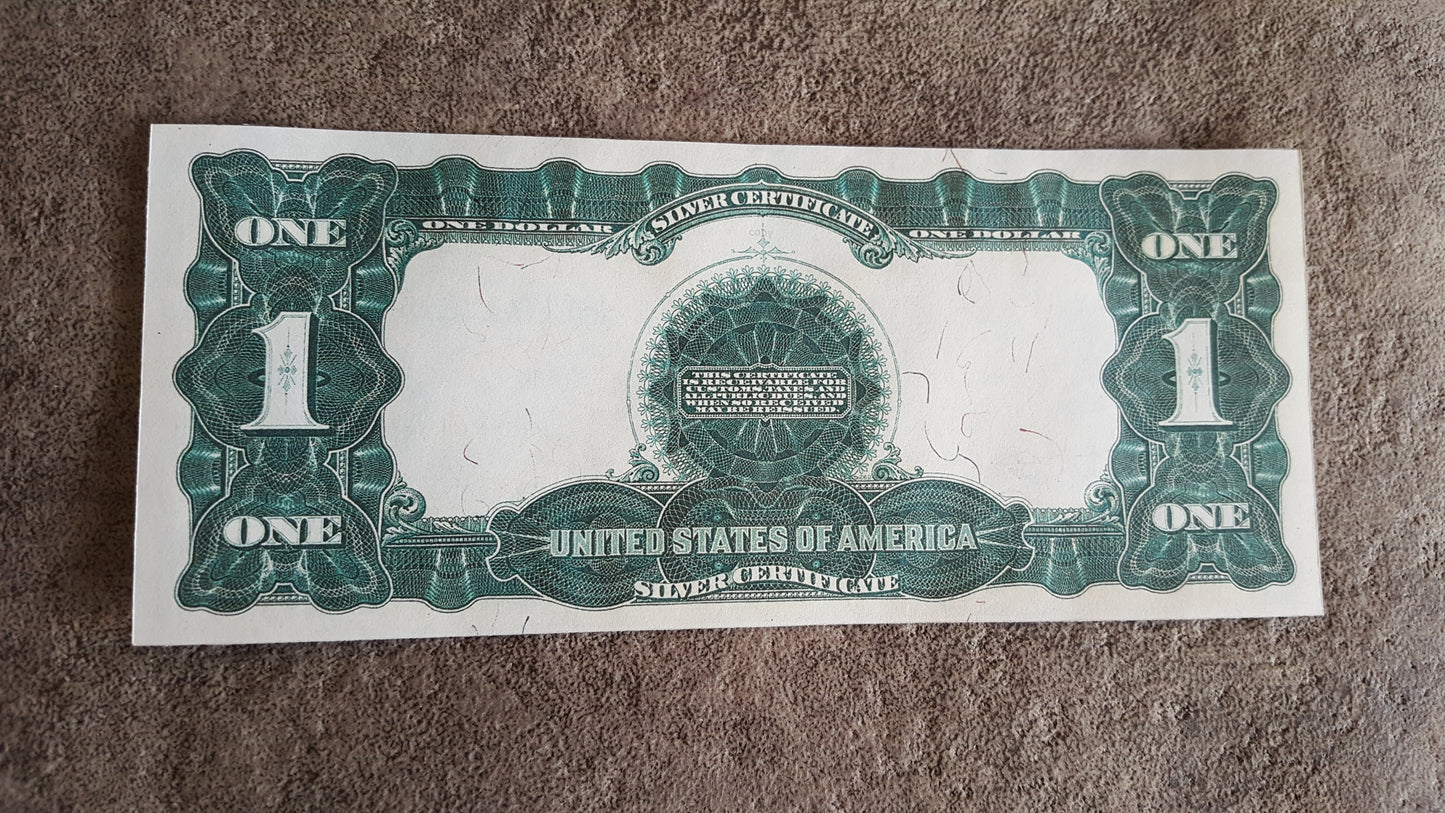 US 1 Dollar 1899 Silver Certificate Chief Black Hawk note reverse side view