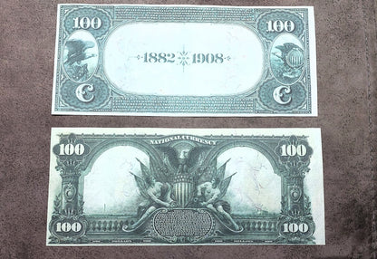 US 100 Dollar National Bank notes 1882-1927 Date Back reverse side view